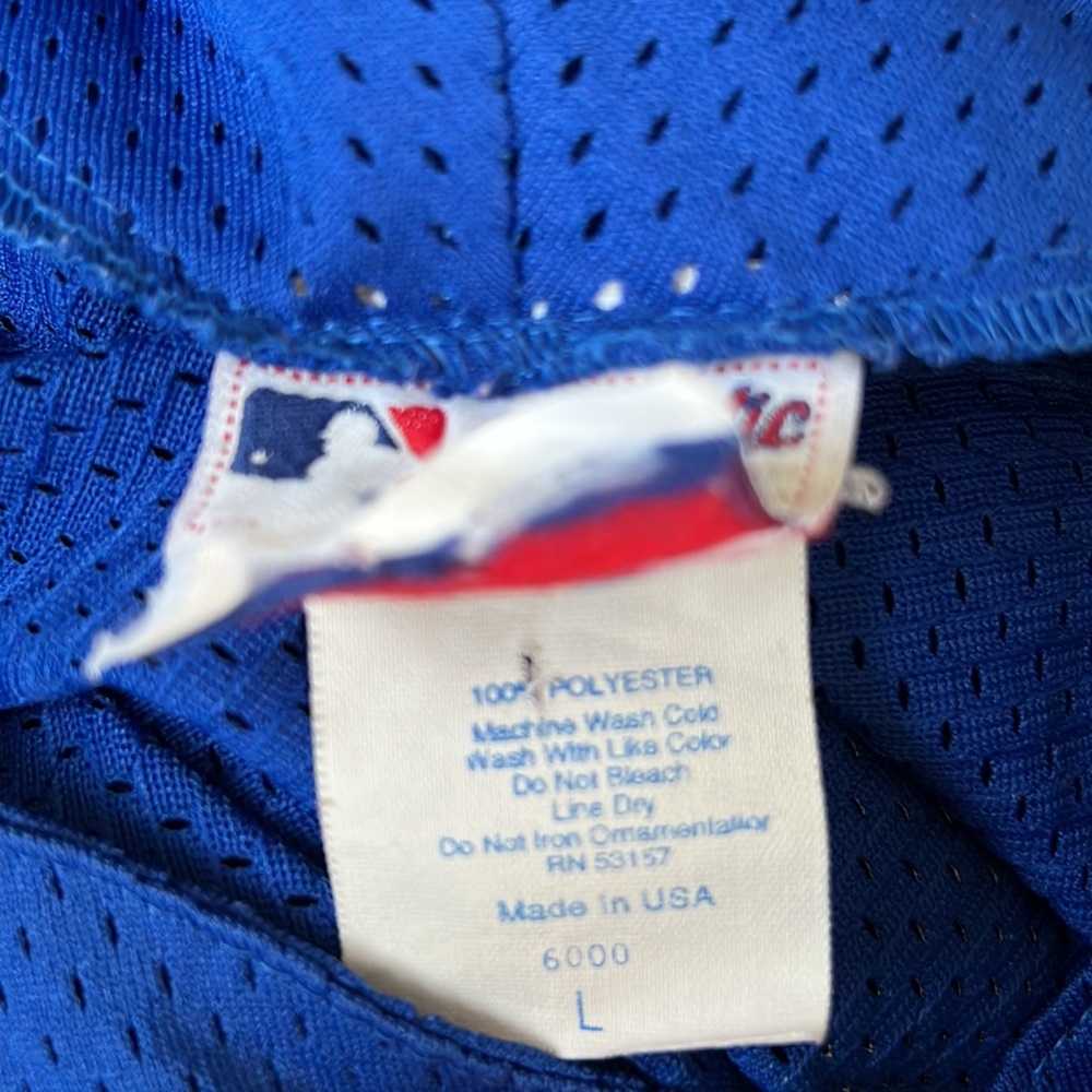 MLB Authentic Majestic Blue LA Dodgers Adult Little League Patch Jersey Sz Large - Picture 12 of 12